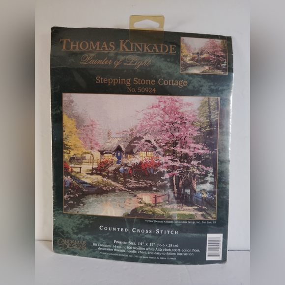 Candamar Designs Other - Thomas Kinkade Painter of Light - Stepping Stone Cottage Counted Cross Stitch
